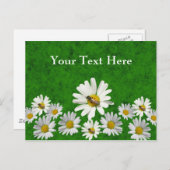 Daisy postcard template briefkaart (Voorkant / Achterkant)