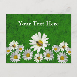 Daisy postcard template briefkaart