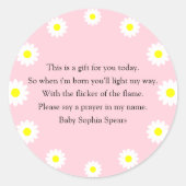 Daisy - Prayer Candle Label (Voorkant)