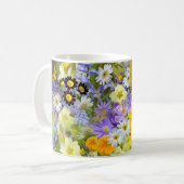 Daisy ,Primrose, Daffodil Flowers Koffiemok (Voorkant links)