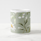 Daisy Print Coffee Mug Wraparound Design  Grote Koffiekop (Voorkant)