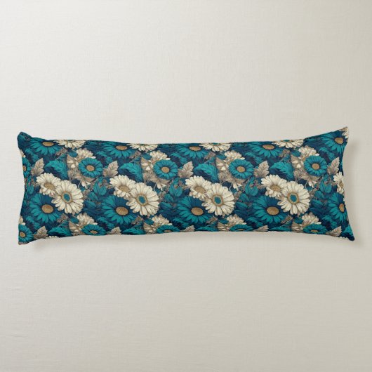 Daisy Print Home Styling Coastal Memory Foam Lichaamskussen (Achterkant)