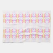 Daisy Print Theedoek met Roze (Horizontaal)