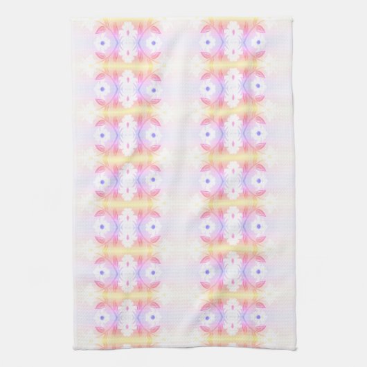 Daisy Print Theedoek met Roze (Verticaal)