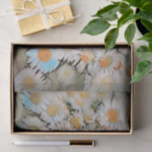 Daisy Print White Flower Art-ontkoppeling Tissuepapier (Geschenk)