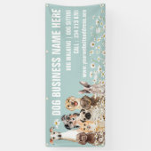 Daisy Puppies Floral Botanical Dog Grooming Spandoek (Verticaal)