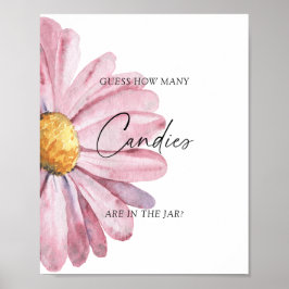 Daisy -raad hoeveel snoepjes Poster