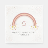 Daisy Rainbow Girls Verjaardag Servet (Voorkant)