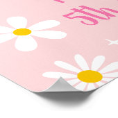 Daisy Rainbow Let's Party Retro Verjaardag Poster (Hoek)