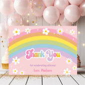 Daisy Rainbow Retro Verjaardag Bedankkaart