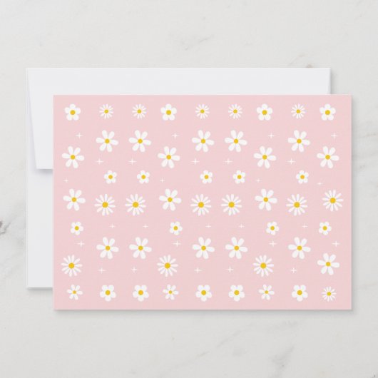 Daisy Rainbow Retro Verjaardag Bedankkaart (Achterkant)