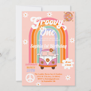 Daisy Rainbow Van Groovy Een 1e verjaardagsfeestje Kaart