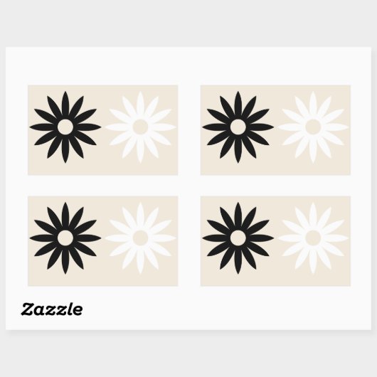 Daisy Rectangle Sticker (Vel)