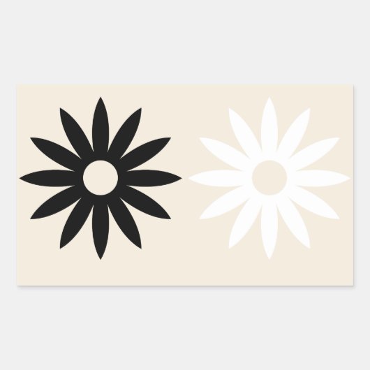 Daisy Rectangle Sticker (Voorkant)