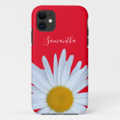 Daisy Red Elegant Wit Script Case-Mate iPhone Case (Achterkant)