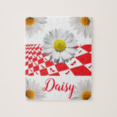 Daisy Red Gecontroleerd Jigzaag Puzzle Legpuzzel (Verticaal)