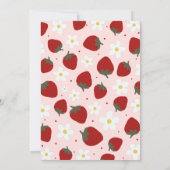 Daisy Red Strawberry 2e zomerverjaardag Kaart (Achterkant)