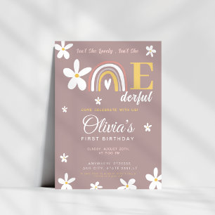 daisy regenboog Is ze niet Onederful 1e verjaardag Kaart