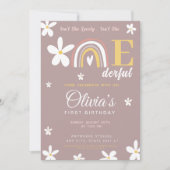 daisy regenboog Is ze niet Onederful 1e verjaardag Kaart (Voorkant)