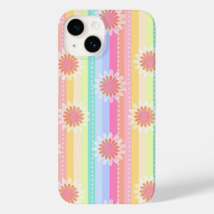 Daisy regenboogstrepen telefoonbehuizing Case-Mate iPhone 14 hoesje