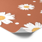 Daisy Retro Baby Gender Neutral Shower Welkom Poster (Hoek)