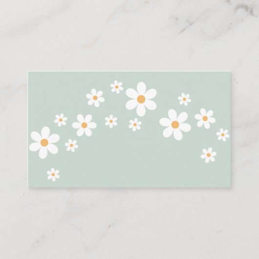 Daisy Retro Baby shower Books for Baby Informatiekaartje (Achterkant)