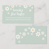 Daisy Retro Baby shower Books for Baby Informatiekaartje (Voorkant / Achterkant)