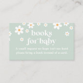 Daisy Retro Baby shower Books for Baby Informatiekaartje (Voorkant)