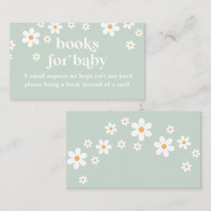 Daisy Retro Baby shower Books for Baby Informatiekaartje