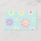 Daisy Retro Baby shower Diaper Raffle Ticket Informatiekaartje (Achterkant)