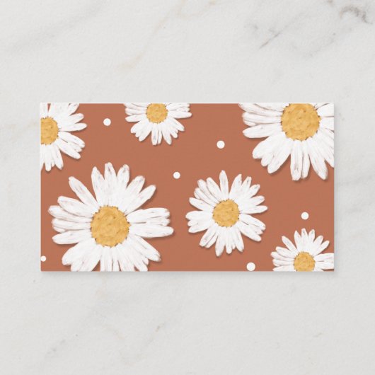 Daisy Retro Baby shower Registry Informatiekaartje (Achterkant)