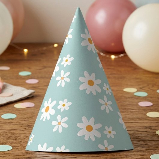 Daisy Retro birthday party hats Feesthoedjes