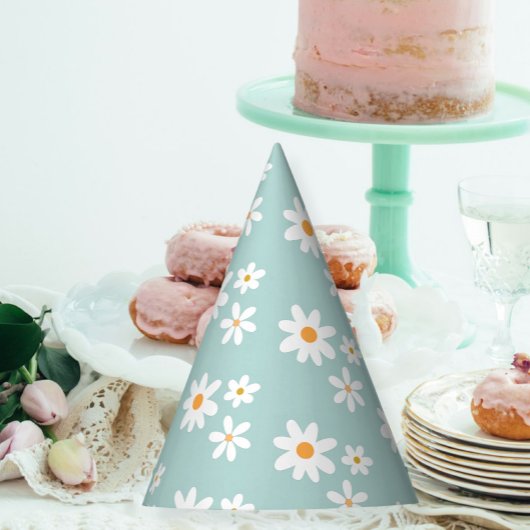 Daisy Retro birthday party hats Feesthoedjes