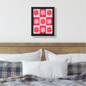 Daisy Retro Bloemmotief  Canvas Afdruk (Insitu (Slaapkamer))