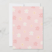 Daisy Retro Boho 1e verjaardag uitnodiging (Achterkant)