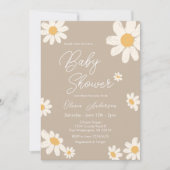 Daisy Retro Boho Baby Shower Kaart (Voorkant)