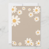 Daisy Retro Boho Baby Shower Kaart (Achterkant)
