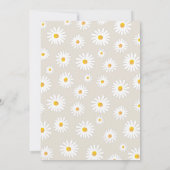 Daisy Retro Boho Party Creme Sand First Birthday Kaart (Achterkant)