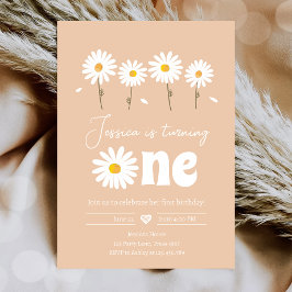 Daisy Retro Boho Party Sand Girl Eerste verjaardag Kaart