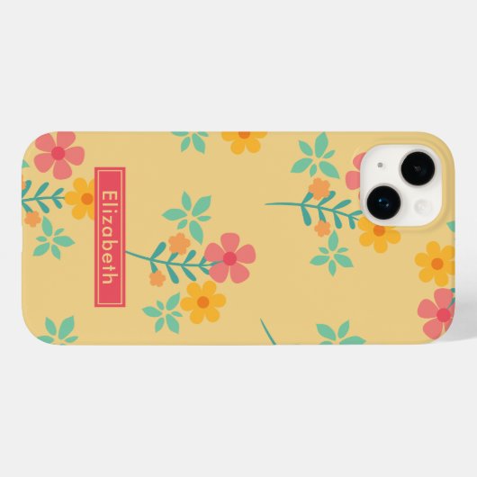 Daisy Retro Bouquet in Geel Case-Mate iPhone Case (Achterkant (horizontaal))
