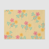 Daisy Retro Bouquet Pattern in Yellow Tissuepapier (Voorkant)