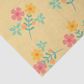 Daisy Retro Bouquet Pattern in Yellow Tissuepapier (Detail)