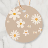 Daisy retro desert baby shower boho bedankt bedankjes labels (Achterkant)