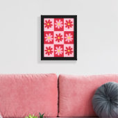Daisy Retro Flower Pattern Canvas Afdruk (Insitu (Woonkamer))