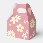 Daisy retro roze baby shower boho bedankdoosjes (Achterkant)