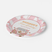 Daisy & Retro Van Pastel Groovy 1e verjaardag Papieren Bordje (Gekanteld)