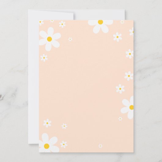 Daisy Retro Verjaardag Uitnodiging (Achterkant)