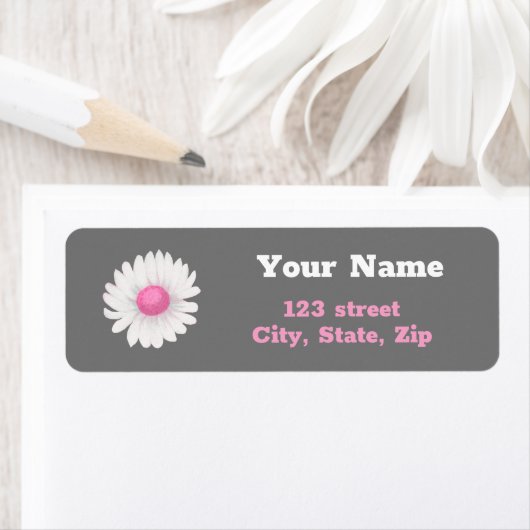 Daisy return-adreslabel etiket (Insitu)