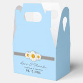 Daisy Ribbon - Dank u Bruiloft Favor Box - Blauw Bedankdoosjes (Geopend)