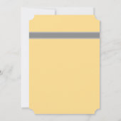 Daisy Ribbon - Geel grijs en wit huwelijk Kaart (Achterkant)